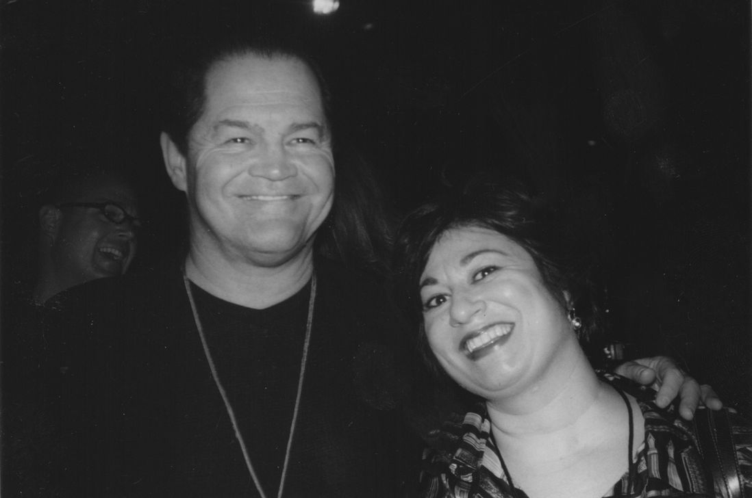 With Monkees' lead singer Mickey Dolanz at the opening of the Hard Rock Hotel in Orlando, 2000.<br/>